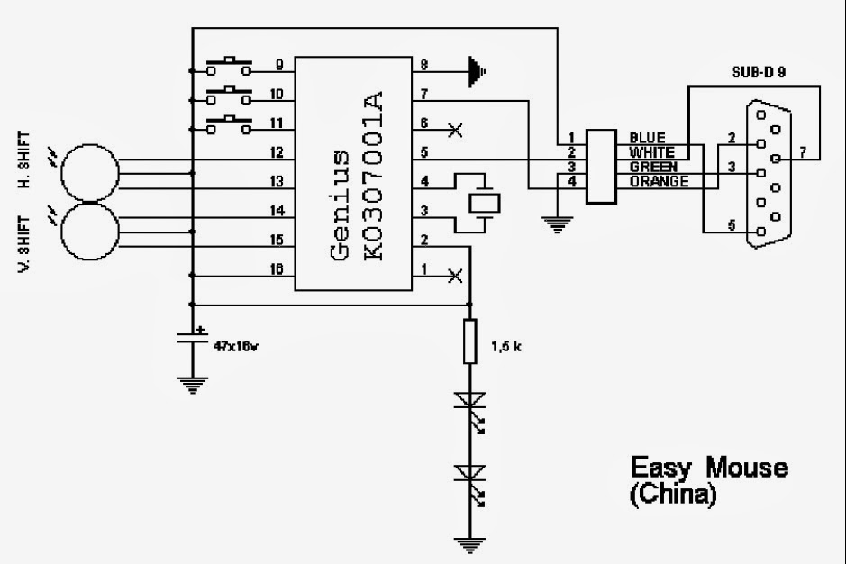 Схема мышки компьютерной usb