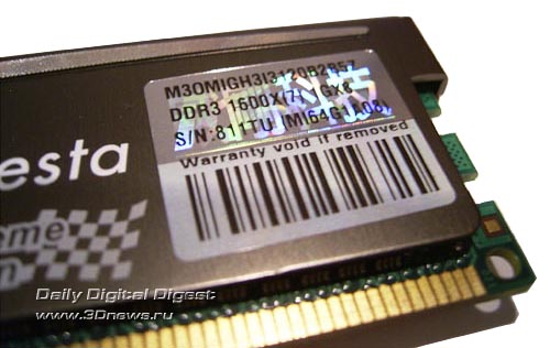 A-Data DDR3-1600 наклейка 2