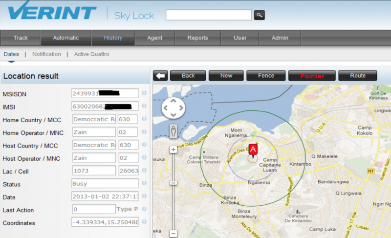 В сервисе SkyLock местоположение любого абонента указывается на карте: интерфейс понятен любому, весь взлом выполняет программа