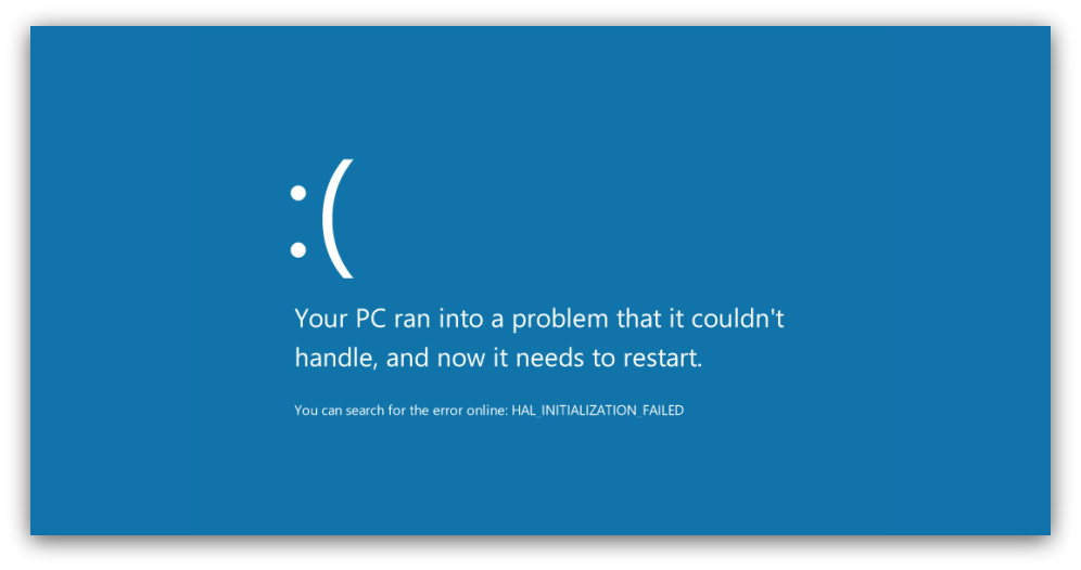 Синий экран смерти на Windows 8 и 10