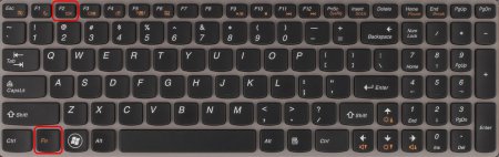 Комбинация клавиш выключения подсветки экрана ноутбука на первом экземпляре