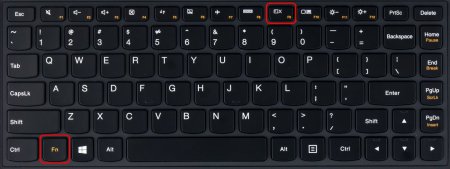 Комбинация клавиш выключения подсветки экрана ноутбука на втором экземпляре