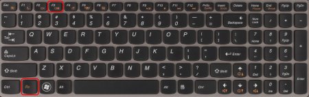 Комбинация клавиш для переключения режима экрана ноутбука в режим \"Только проектор\" на первом экземпляре