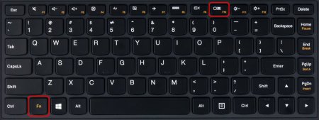 Комбинация клавиш для переключения режима экрана ноутбука в режим \"Только проектор\" на втором экземпляре