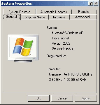 Как узнать разрядность Windows XP