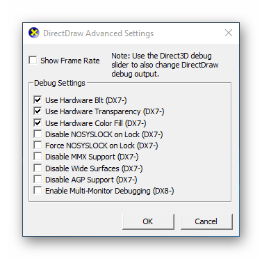 DirectDraw Advanced Settings