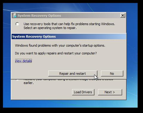 Восстановление загрузчика Windows 7 вручную