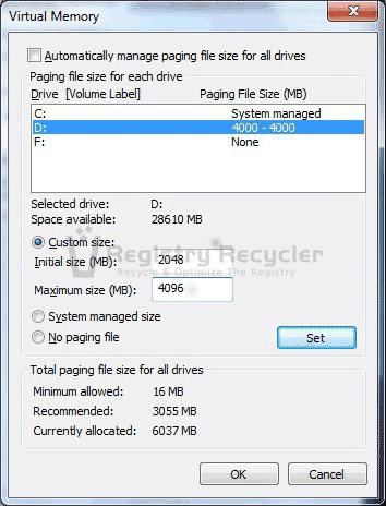 файл подкачки windows 7 настройка и оптимизация