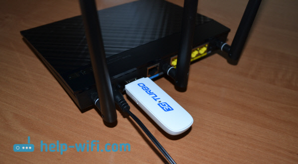 Фото: подключение 3G USB-модема к роутеру Asus