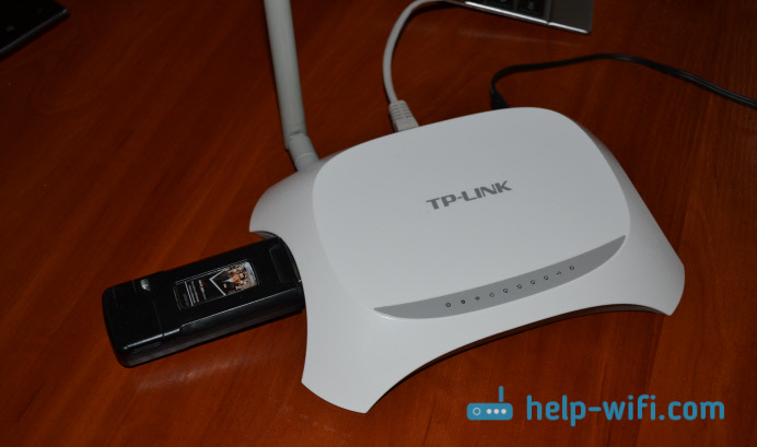 Фото: подключение 3G USB-модема (Интертелеком) к роутеру TP-LINK
