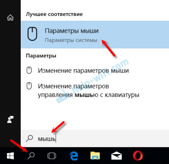 Параметры беспроводной мыши в Windows 10