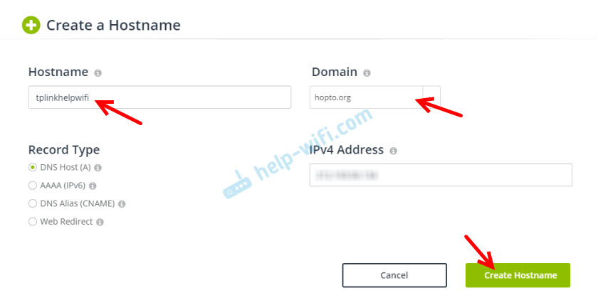 Регистрация статического интернет адрес для роутера TP-Link