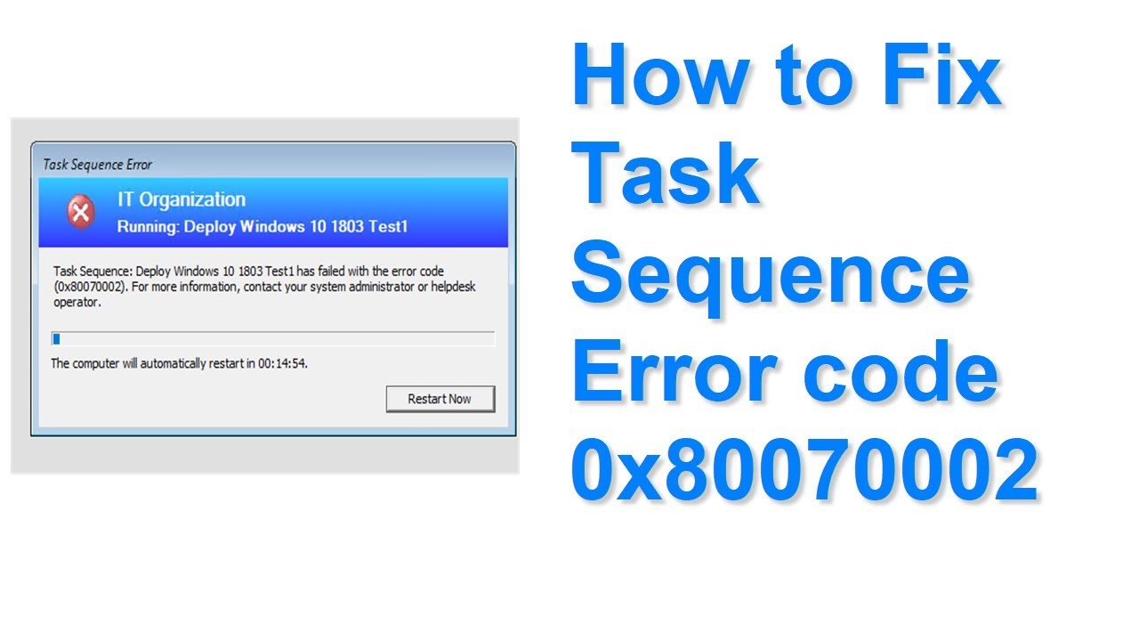 Ошибка организации. Ошибка 0x80070002. 0x80070002. SCCM task sequence Error code 0x80004005. 8007002 Код ошибки.