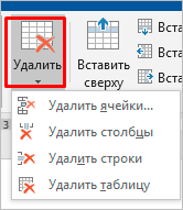 Удаление данных