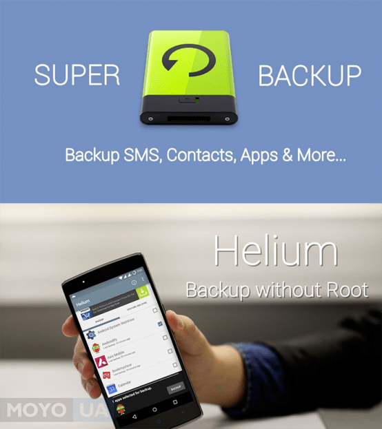 утилиты Super Backup и Helium