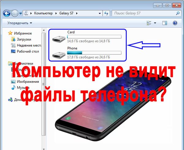 Компьютер не видит файлы телефона через USB