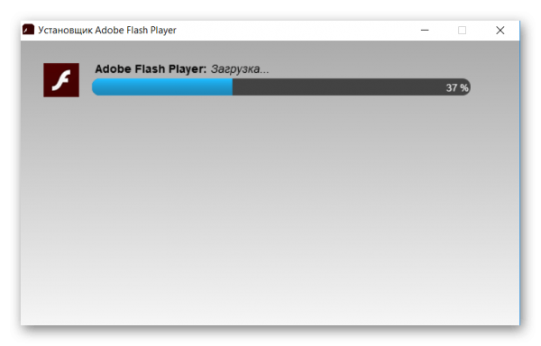 Процесс установки Adobe Flash Player