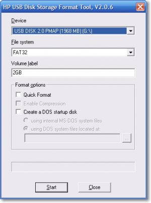 Утилита HP USB Disk Storege Format Tool