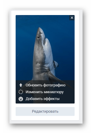 Успешно установленная новая фотография профиля с использованием заранее загруженной картинки на сайте ВКонтакте