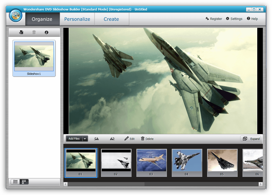Программа для создания видео из фото Wondershare DVD Slideshow Builder