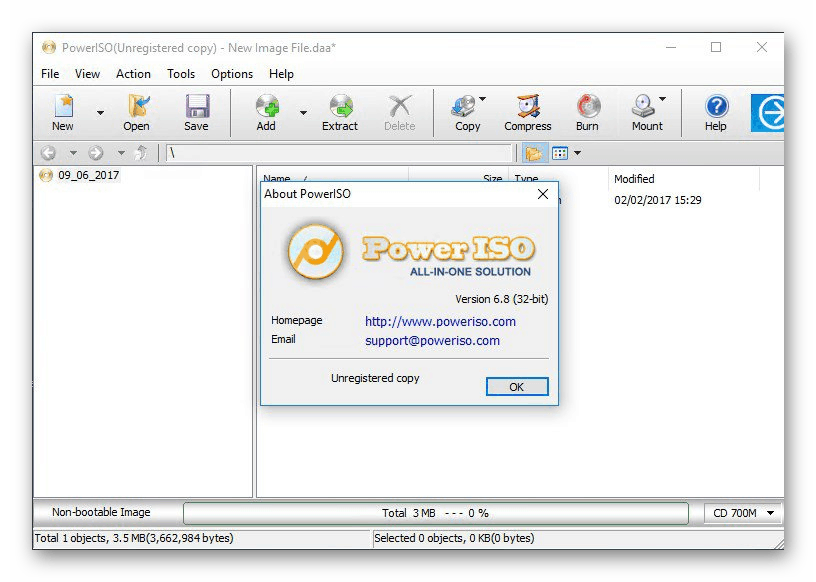 Использование программы PowerISO для работы с образами дисков