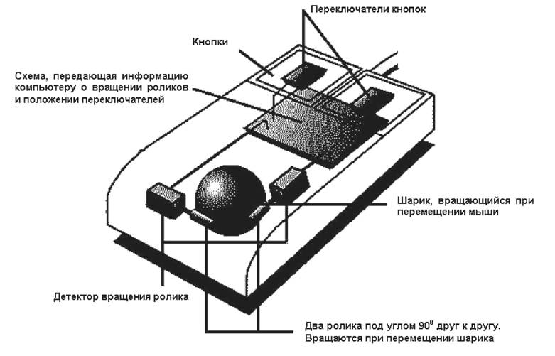 Электрическая схема компьютерной мыши