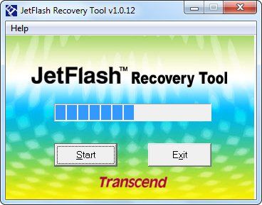 Сканирование флешки в JetFlash Online Recovery