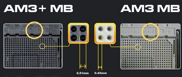Сокет AM3 и его улучшенная версия имеют небольшие отличия