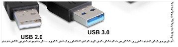 Разница между USB 2.0 и USB3.0 (помечен синим цветом)