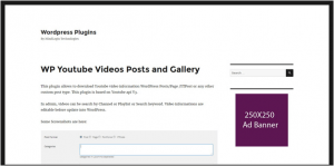 WP YouTube Videos Posts and Gallery