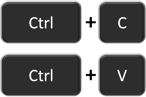 Комбинация Ctrl+C и Ctrl+V