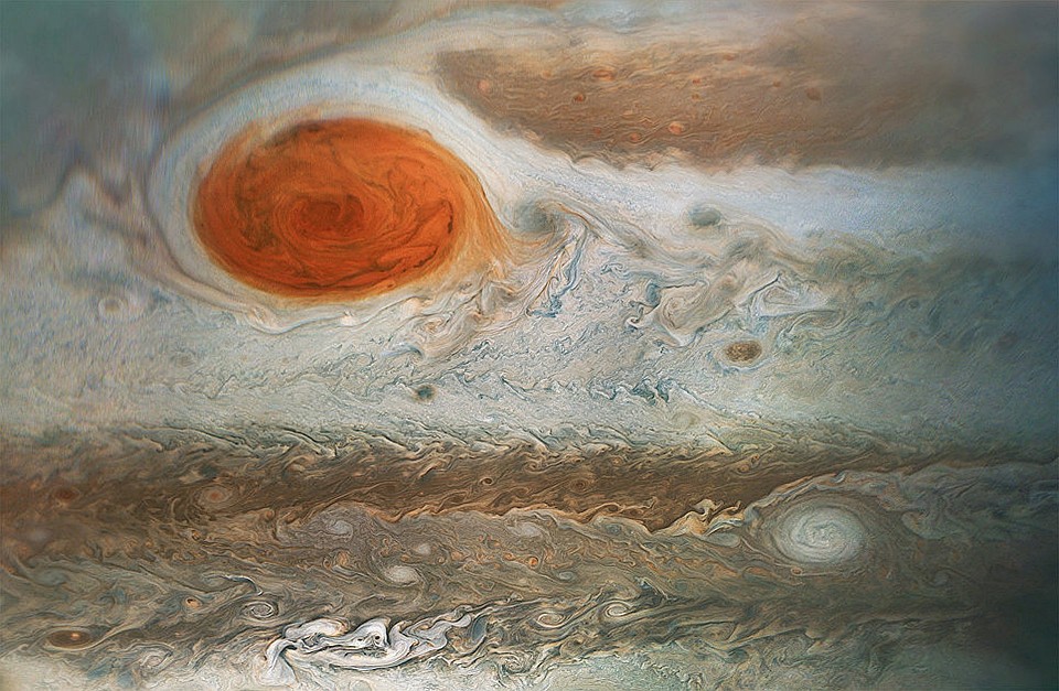 Большое красное пятно на Юпитере Фото: NASA