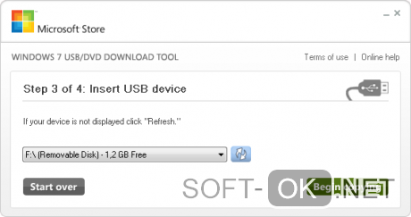 Установка Windows 7 с помощью USB/DVD Download Tool