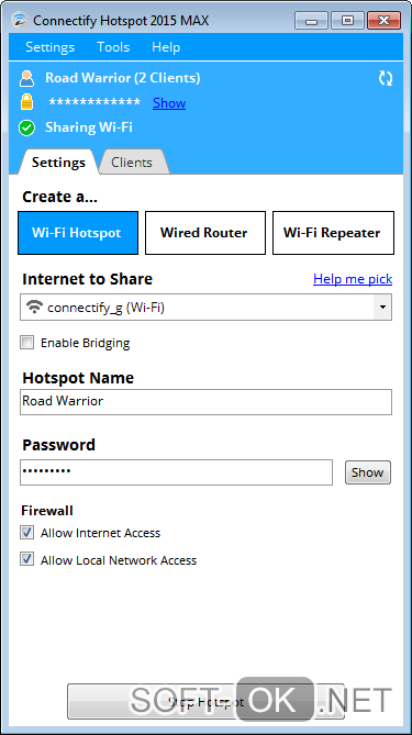 Раздача Wi-fi сети с помощью Connectify