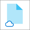 Синий значок облака, указывающий файл OneDrive только в сети