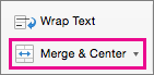 На вкладке "Главная" нажмите кнопку "Объединить и выровнять по центру"