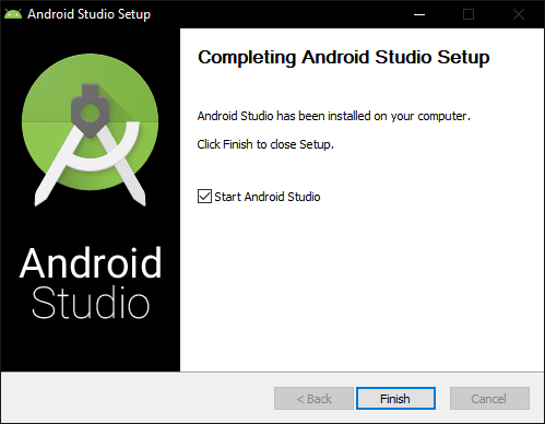 Окончание установки Android Studio