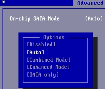 On-Chip SATA mode - режим SATA контроллера