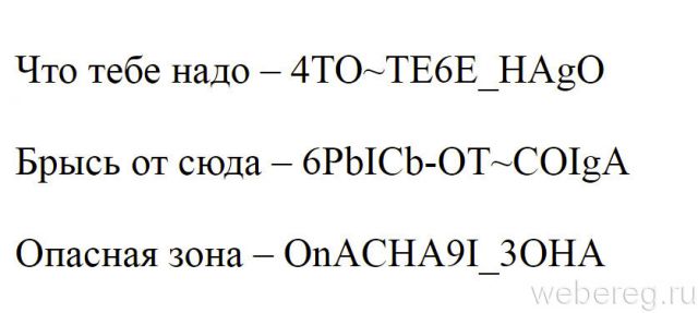 замена букв замена букв
