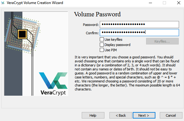 Создадим защищенную папку с помощью VeraCrypt