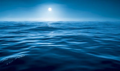 вода море луна ночь волны
